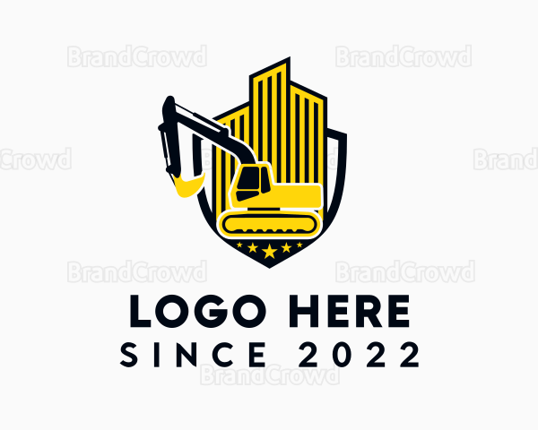 Excavator Construction Equipment Logo