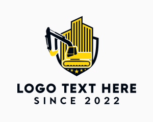 Building - Excavator Construction Equipment logo design