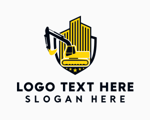 Excavator Construction Equipment Logo