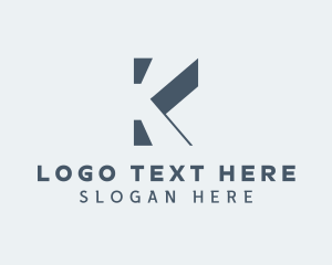 Negative Space - Creative Agency Letter K logo design