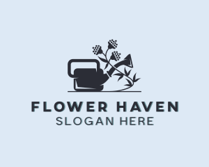 Flower Watering Pot logo design