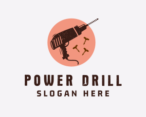 Screw Electric Drill  logo design