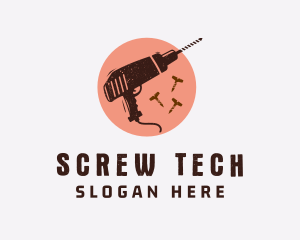 Screw Electric Drill  logo design