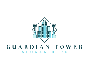 Tower Building Sanitation logo design