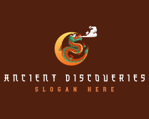 Ancient Mythical Dragon logo design