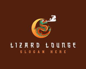 Lizard - Ancient Mythical Dragon logo design