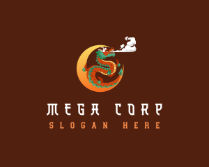 Giant - Ancient Mythical Dragon logo design