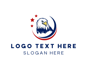 Independence - American Bald Eagle Bird logo design