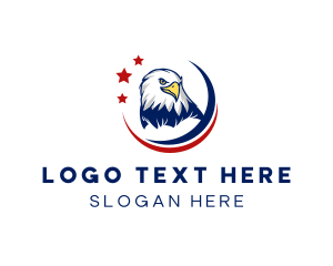 Bird - American Bald Eagle Bird logo design