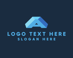 Lettermark - 3D Business Company Letter A logo design