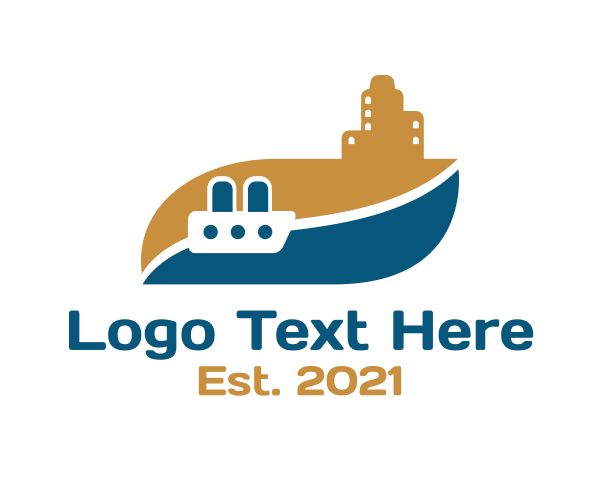 Ocean - Beachside Ferry Travel logo design