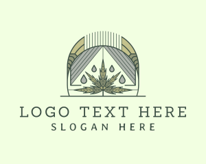 Hemp Farm - Marijuana Oil Extract logo design