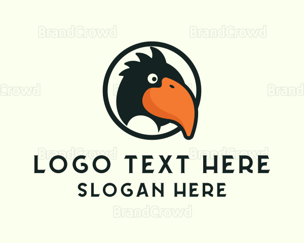 Crow Bird Character Logo