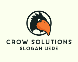 Crow Bird Character  logo design