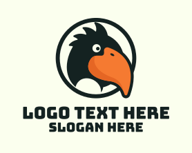 Crow - Crow Bird Character logo design
