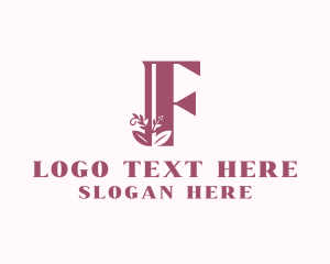 Letter F - Floral Spa Letter F logo design