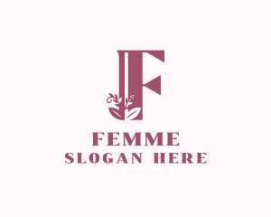 Floral Spa Letter F logo design