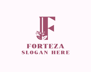 Floral Spa Letter F logo design