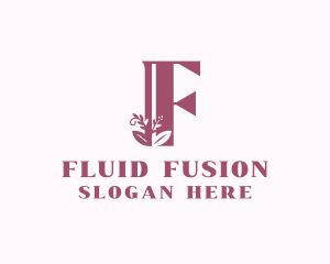 Floral Spa Letter F logo design