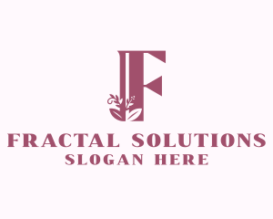 Floral Spa Letter F logo design