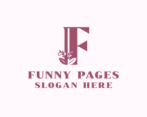 Floral Spa Letter F logo design