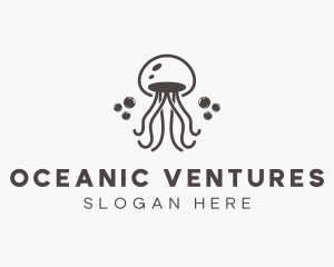 Sea Wild Jellyfish logo design