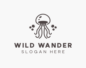 Sea Wild Jellyfish logo design