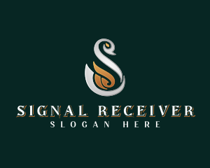 Elegant Swan Letter S logo design