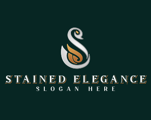 Elegant Swan Letter S logo design