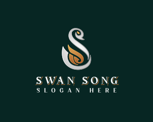 Elegant Swan Letter S logo design