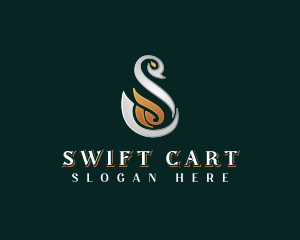 Elegant Swan Letter S logo design