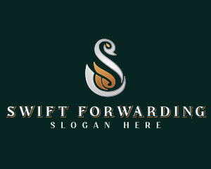 Elegant Swan Letter S logo design