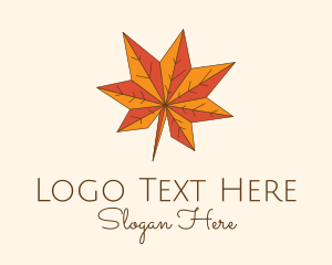 Organic Products - Maple Autumn Season logo design