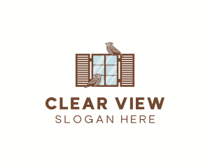 Bird Window Pane logo design