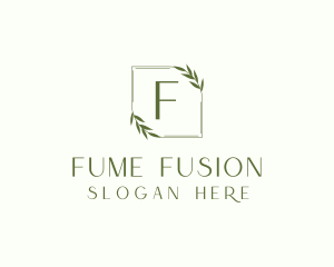 Aesthetic Leaf Frame logo design