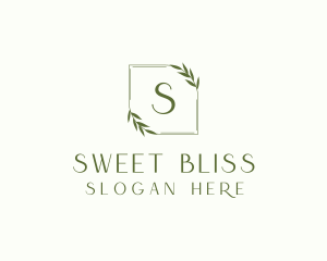 Aesthetic Leaf Frame logo design