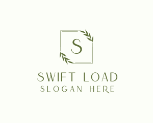 Aesthetic Leaf Frame logo design