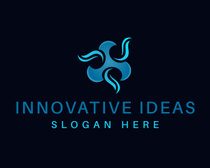 Industrial Wind Propeller logo design