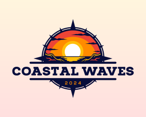 Compass Beach Getaway logo design