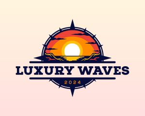 Compass Beach Getaway logo design