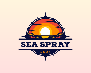 Compass Beach Getaway logo design