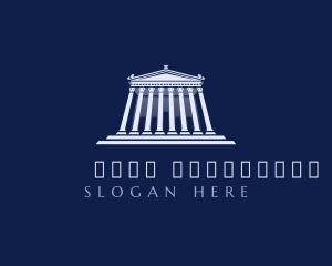 Justice - Roman Temple Architecture logo design