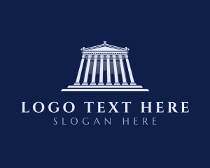 Temple - Roman Temple Architecture logo design