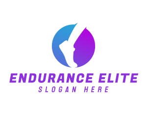 Triathlon - Runner Foot Marathon logo design