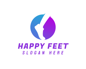 Runner Foot Marathon logo design