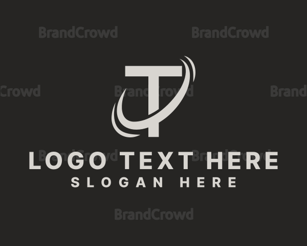 Logistics Swoosh Letter T Logo