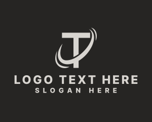Initial - Logistics Swoosh Letter T logo design