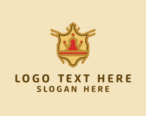 Medieval - Royal Crown Banner logo design