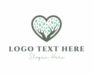 Love - Nature Love Tree logo design