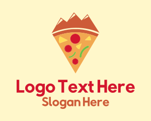 Mountain Pizza Slice Logo